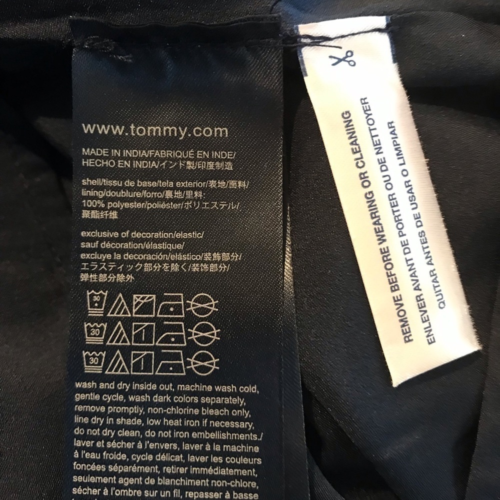 Tommy Hilfiger New with tags Navy blue beaded dress size Large - Picture 10 of 10